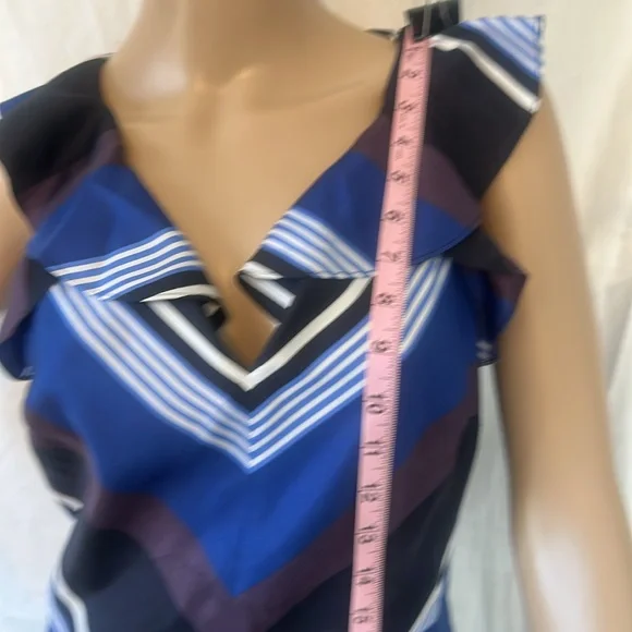 Banana Republic Elegant Striped Blue and Black Dress - Picture 6 of 8